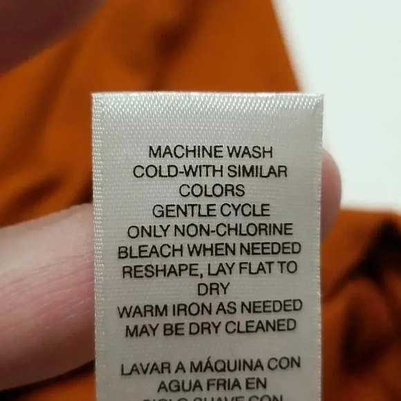 {Chico's} Size 2 Women's Blouse Zenergy by Chico's Long Sleeve Rust Orange Brown - Picture 8 of 9